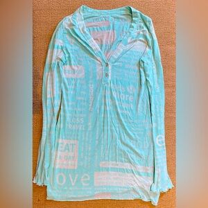 Lululemon Light Blue manifesto Long Sleeve Top